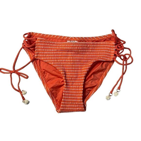 NEW Isabella Rose Tivoli Striped Side Tie Roses Bikini Bottom Small - Picture 2 of 7